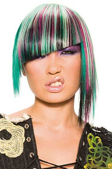 funky hair color and style
